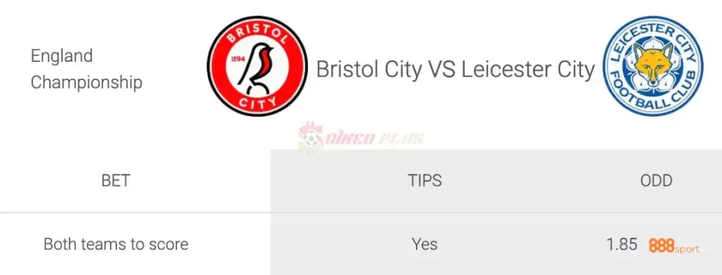 Soi Kèo Dự Đoán: Bristol City vs Leicester, 19h30 ngày 29/03/2024