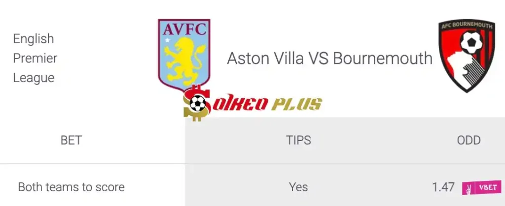 Soi Kèo Dự Đoán: Aston Villa vs Bournemouth, 21h ngày 21/04/2024