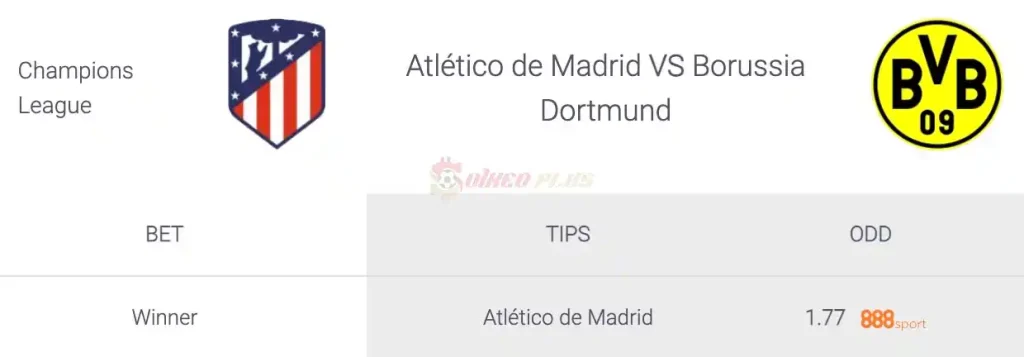 Soi Kèo Dự Đoán: Atletico Madrid vs Dortmund, 2h ngày 11/04/2024