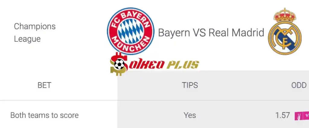 Soi Kèo Dự Đoán: Bayern Munich vs Real Madrid, 2h ngày 01/05/2024