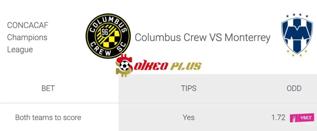 Soi Kèo Dự Đoán: Columbus Crew vs Monterrey, 7h15 ngày 25/04/2024