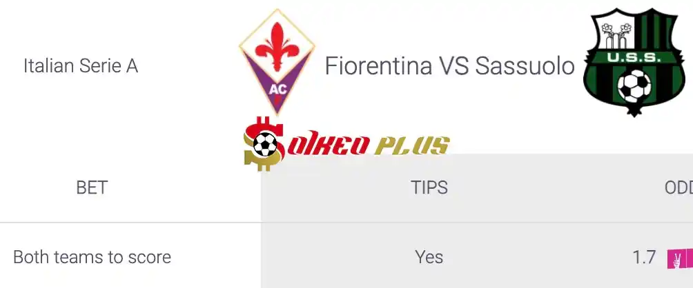 Soi Kèo Dự Đoán: Fiorentina vs Sassuolo, 1h45 ngày 29/04/2024