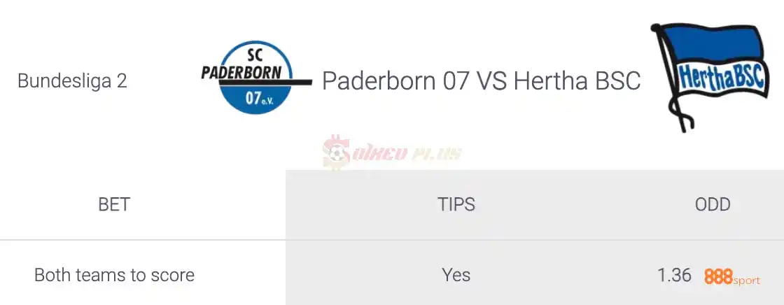 Soi Kèo Dự Đoán: Paderborn vs Hertha Berlin, 23h30 ngày 05/04/2024