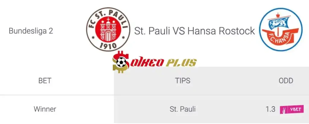 Soi Kèo Dự Đoán: St. Pauli vs Hansa Rostock, 23h30 ngày 26/04/2024