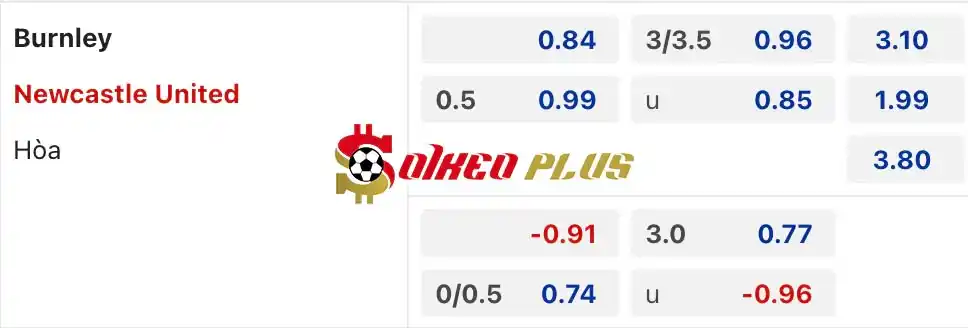 Soi Kèo Dự Đoán: Burnley vs Newcastle, 21h ngày 04/05/2024