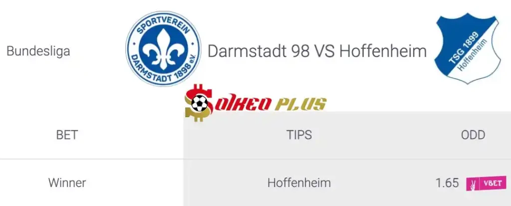 Soi Kèo Dự Đoán: Darmstadt vs Hoffenheim, 20h30 ngày 12/05/2024