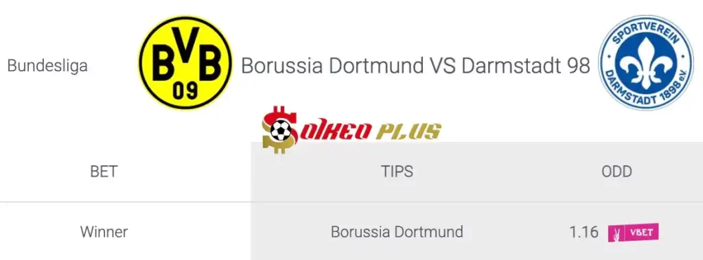 Soi Kèo Dự Đoán: Dortmund vs Darmstadt, 20h30 ngày 18/05/2024
