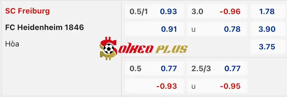 Soi Kèo Dự Đoán: Freiburg vs Heidenheim, 20h30 ngày 11/05/2024