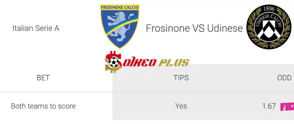 Soi Kèo Dự Đoán: Frosinone vs Udinese, 1h45 ngày 27/05/2024