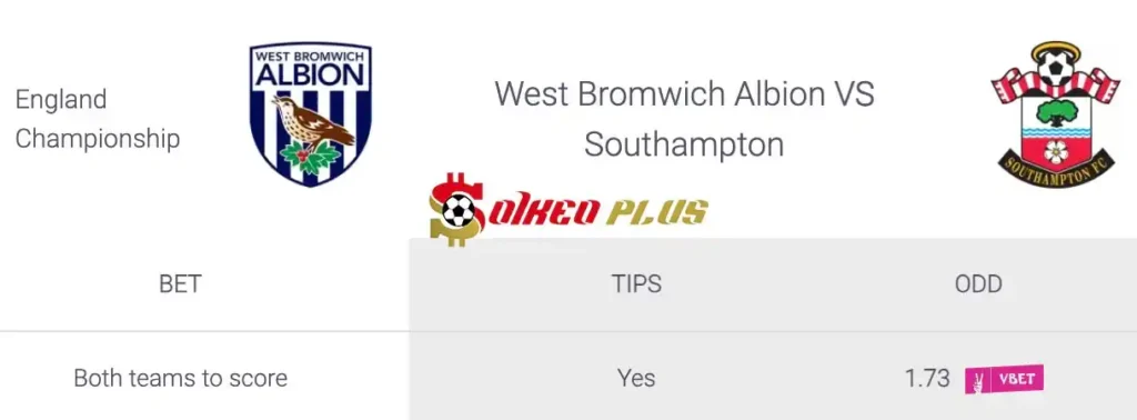 Soi Kèo Dự Đoán: West Brom vs Southampton, 20h15 ngày 12/05/2024