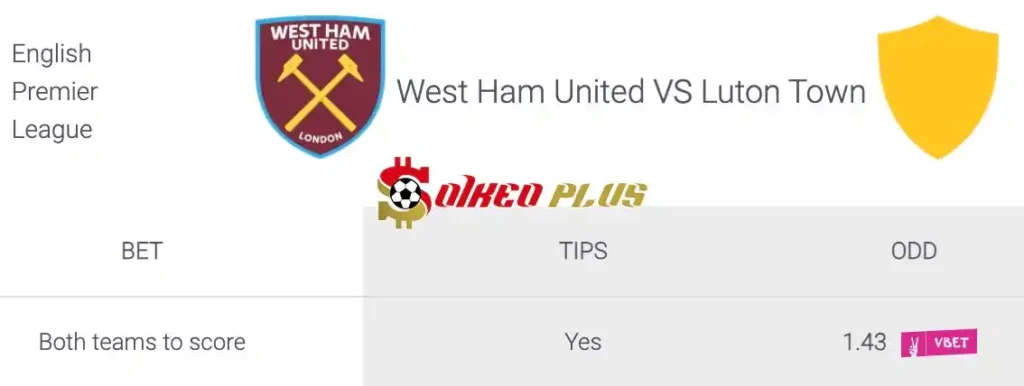 Soi Kèo Dự Đoán: West Ham vs Luton, 21h ngày 11/05/2024