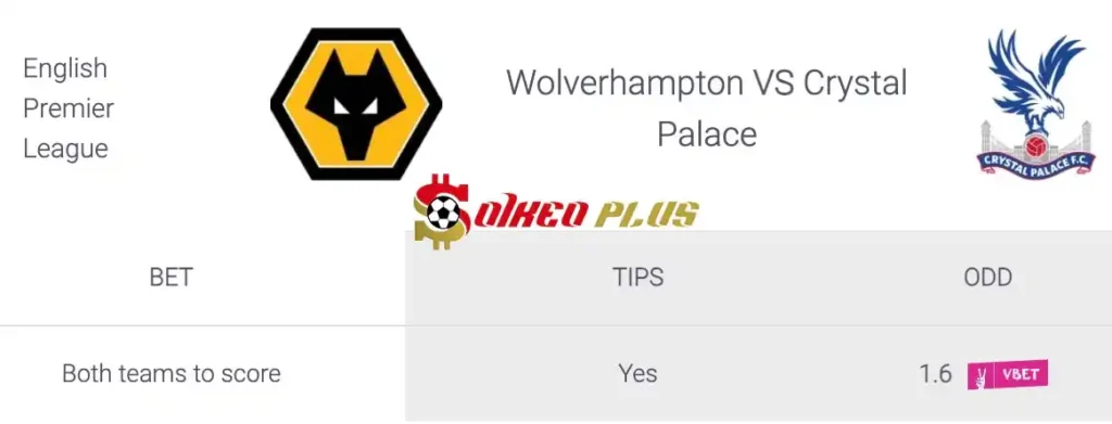 Soi Kèo Dự Đoán: Wolves vs Crystal Palace, 21h ngày 11/05/2024