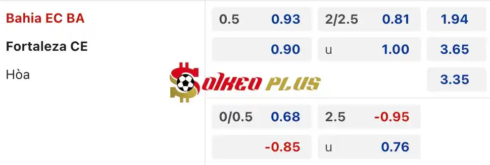 Soi Kèo Dự Đoán: Bahia vs Fortaleza, 7h30 ngày 15/06/2024