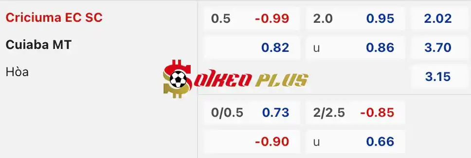 Soi Kèo Dự Đoán: Criciuma vs Cuiaba, 2h ngày 10/06/2024