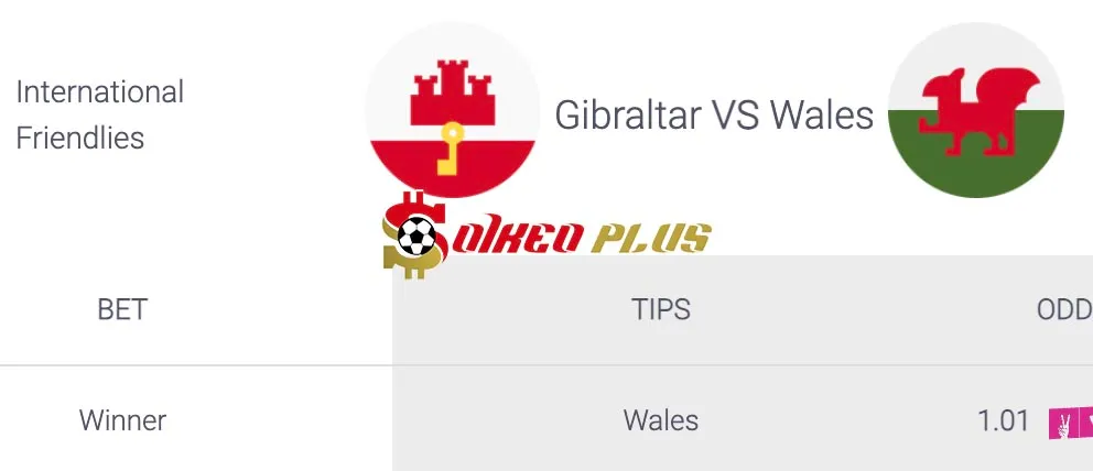 Soi Kèo Dự Đoán: Gibraltar vs Wales, 23h ngày 06/06/2024