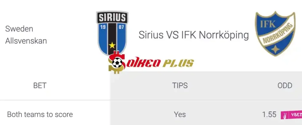 Soi Kèo Dự Đoán: Sirius vs Norrkoping, 22h30 ngày 01/06/2024