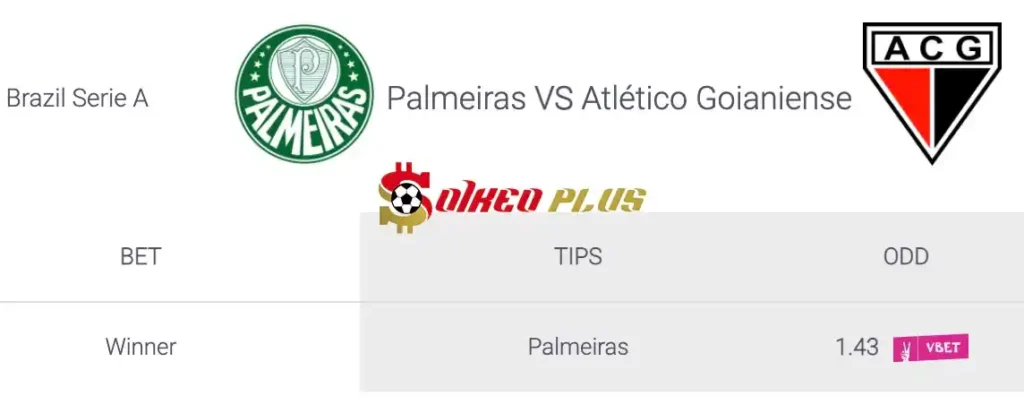 Soi Kèo Dự Đoán: Palmeiras vs Atletico Clube Goianiense, 5h30 ngày 12/07/2024