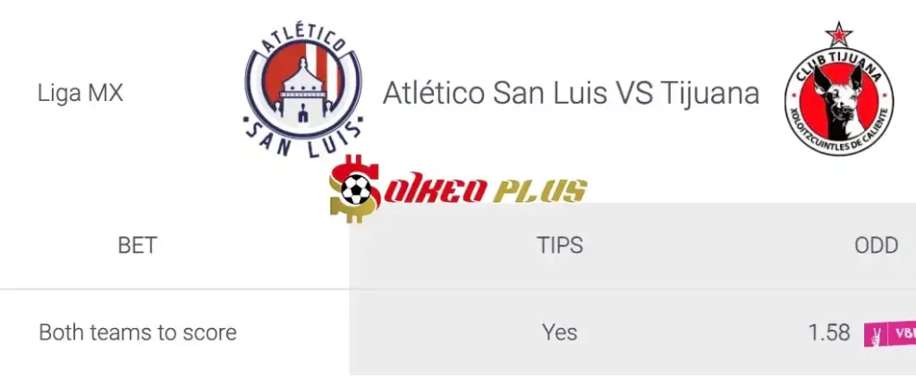 Soi Kèo Dự Đoán: San Luis vs Club Tijuana, 8h ngày 20/07/2024