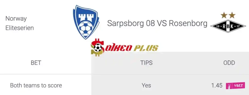 Soi Kèo Dự Đoán: Sarpsborg vs Rosenborg, 0h ngày 13/07/2024