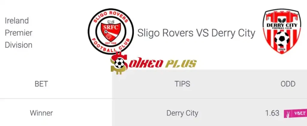 Soi Kèo Dự Đoán: Sligo Rovers vs Derry City, 1h45 ngày 05/07/2024