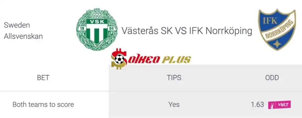 Soi Kèo Dự Đoán: Vasteras vs Norrkoping, 21h30 ngày 14/07/2024