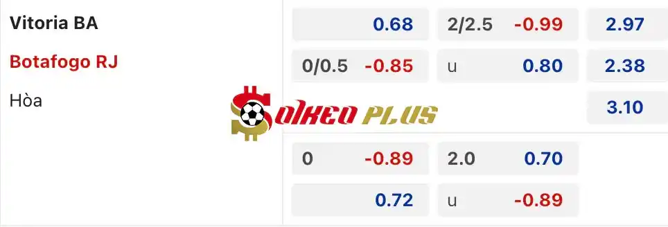 Soi Kèo Dự Đoán: Vitoria vs Botafogo, 7h30 ngày 12/07/2024