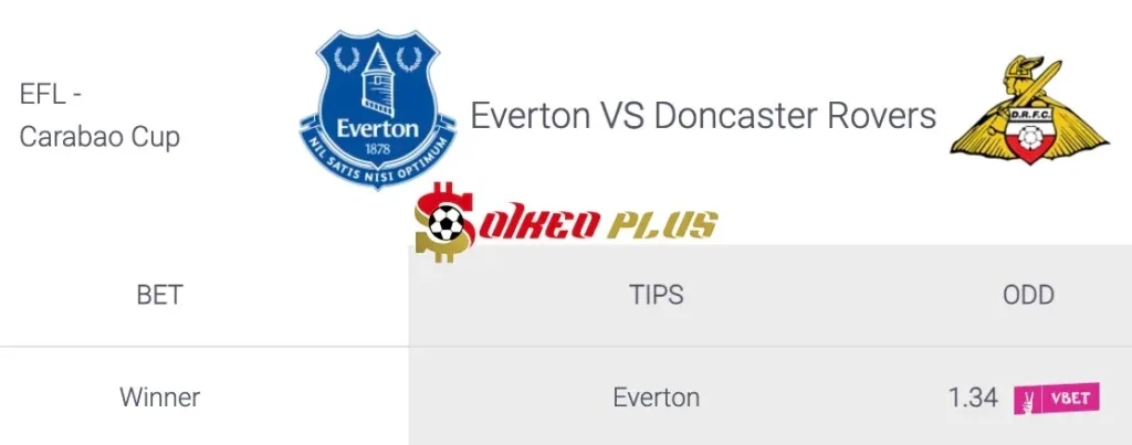 Soi Kèo Dự Đoán: Everton vs Doncaster, 1h45 ngày 28/08/2024