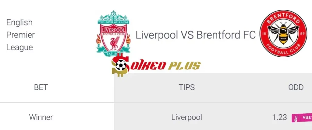 Soi Kèo Dự Đoán: Liverpool vs Brentford, 22h30 ngày 25/08/2024