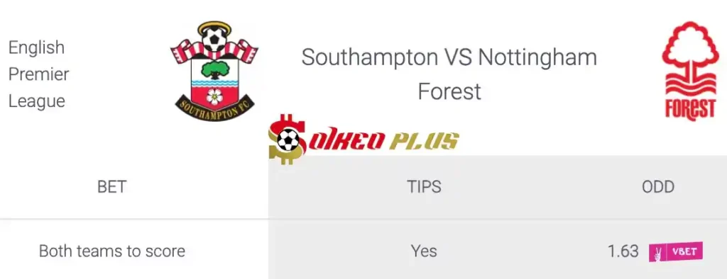 Soi Kèo Dự Đoán: Southampton vs Nottingham, 21h ngày 24/08/2024