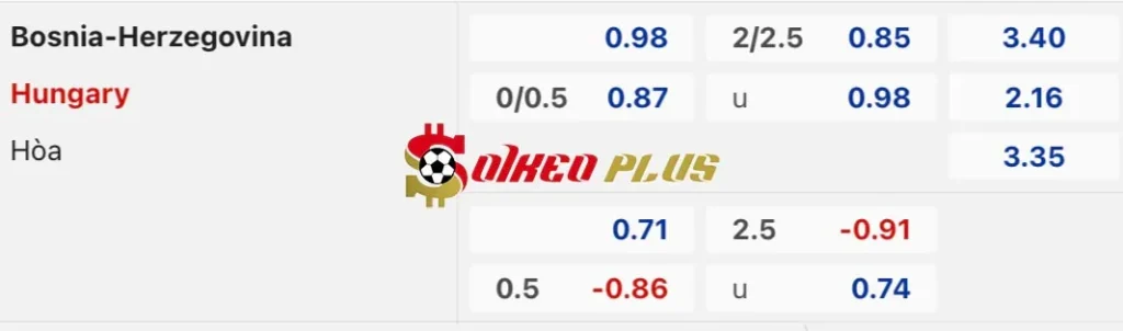 Soi Kèo Dự Đoán: Bosnia vs Hungary, 1h45 ngày 15/10/2024