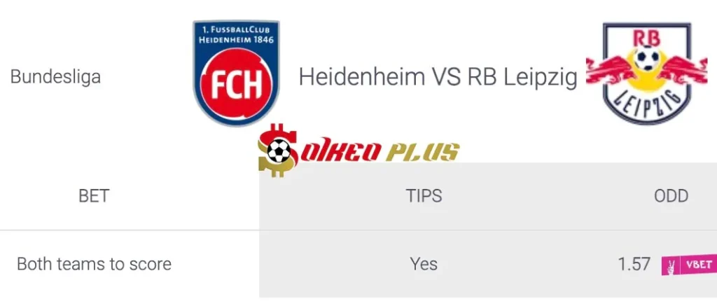 Soi Kèo Dự Đoán: Heidenheimer vs RB Leipzig, 20h30 ngày 06/10/2024