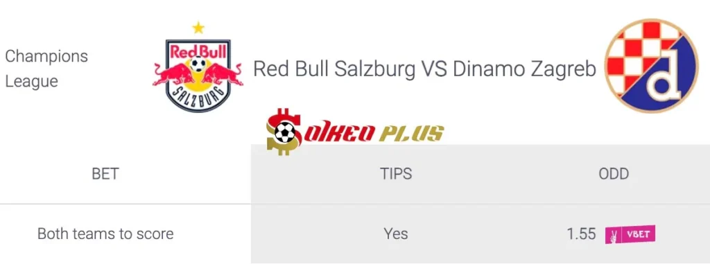 Soi Kèo Dự Đoán: RB Salzburg vs Dinamo Zagreb, 2h ngày 24/10/2024