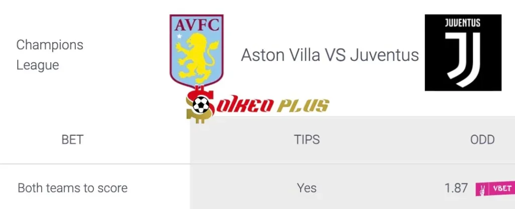 Soi Kèo Dự Đoán: Aston Villa vs Juventus, 3h ngày 28/11/2024