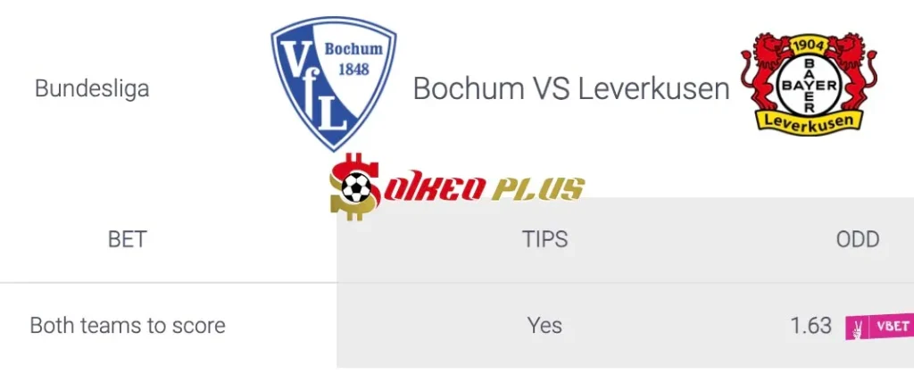 Soi Kèo Dự Đoán: Bochum vs Leverkusen, 21h30 ngày 09/11/2024