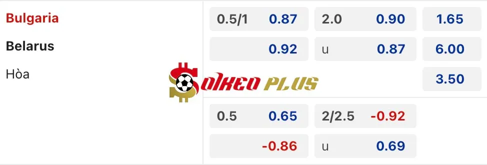 Soi Kèo Dự Đoán: Bulgaria vs Belarus, 2h45 ngày 19/11/2024