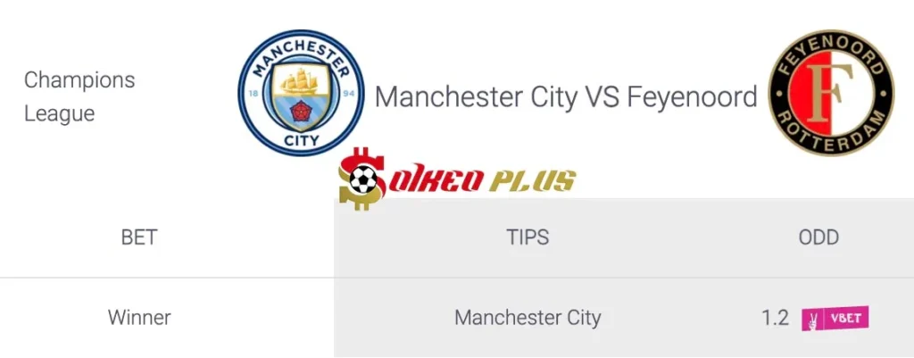 Soi Kèo Dự Đoán: Man City vs Feyenoord, 3h ngày 27/11/2024