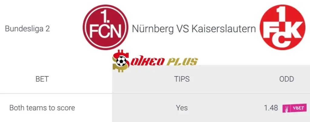 Soi Kèo Dự Đoán: Nurnberg vs Kaiserslautern, 0h30 ngày 09/11/2024