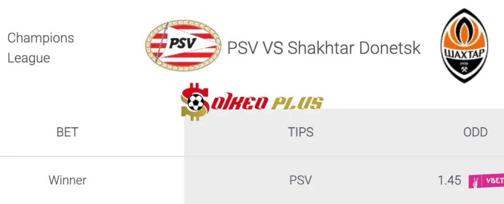 Soi Kèo Dự Đoán: PSV vs Shakhtar Donetsk, 3h ngày 28/11/2024