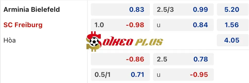 Soi Kèo Dự Đoán: Bielefeld vs Freiburg, 0h ngày 04/12/2024