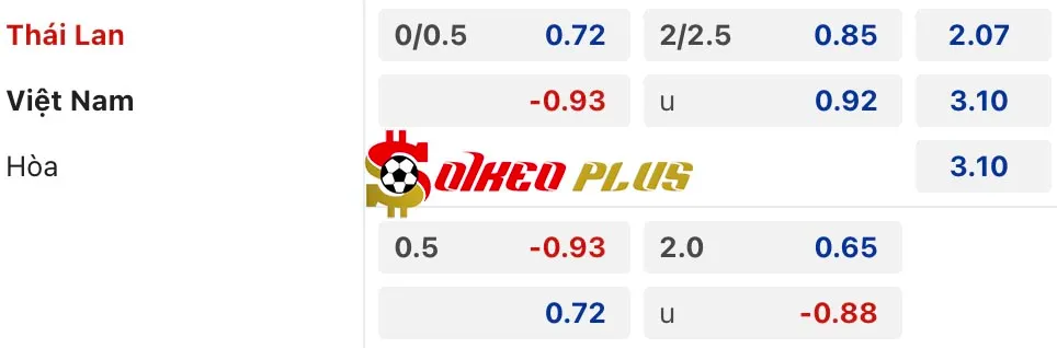 Soi Kèo Dự Đoán: Thái Lan vs Việt Nam, 20h ngày 05/01/2025