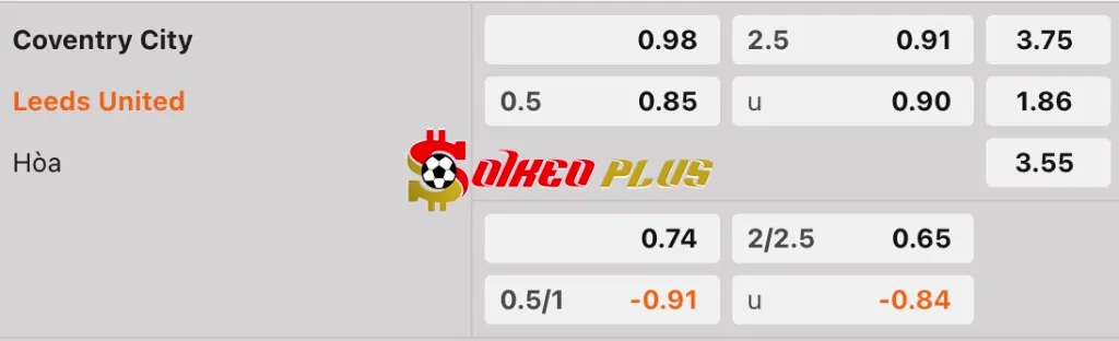 Soi Kèo Dự Đoán: Coventry vs Leeds, 2h45 ngày 6/2/2025